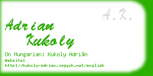 adrian kukoly business card